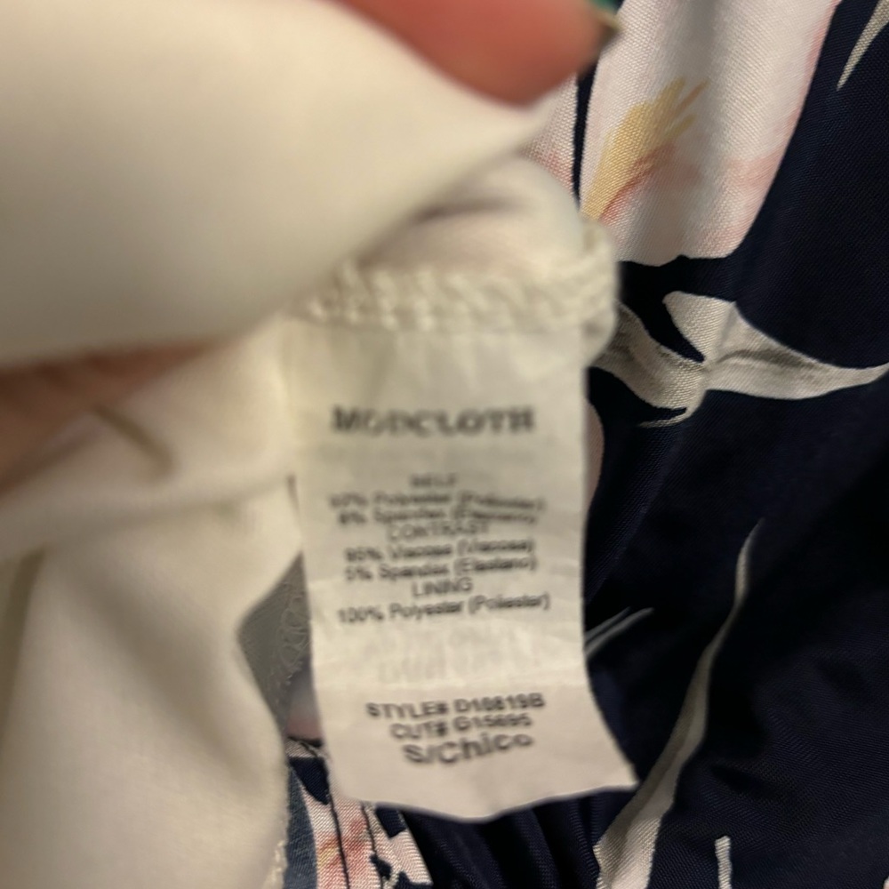 Navy & pink floral dress bought from ModCloth - Picture 3 of 5